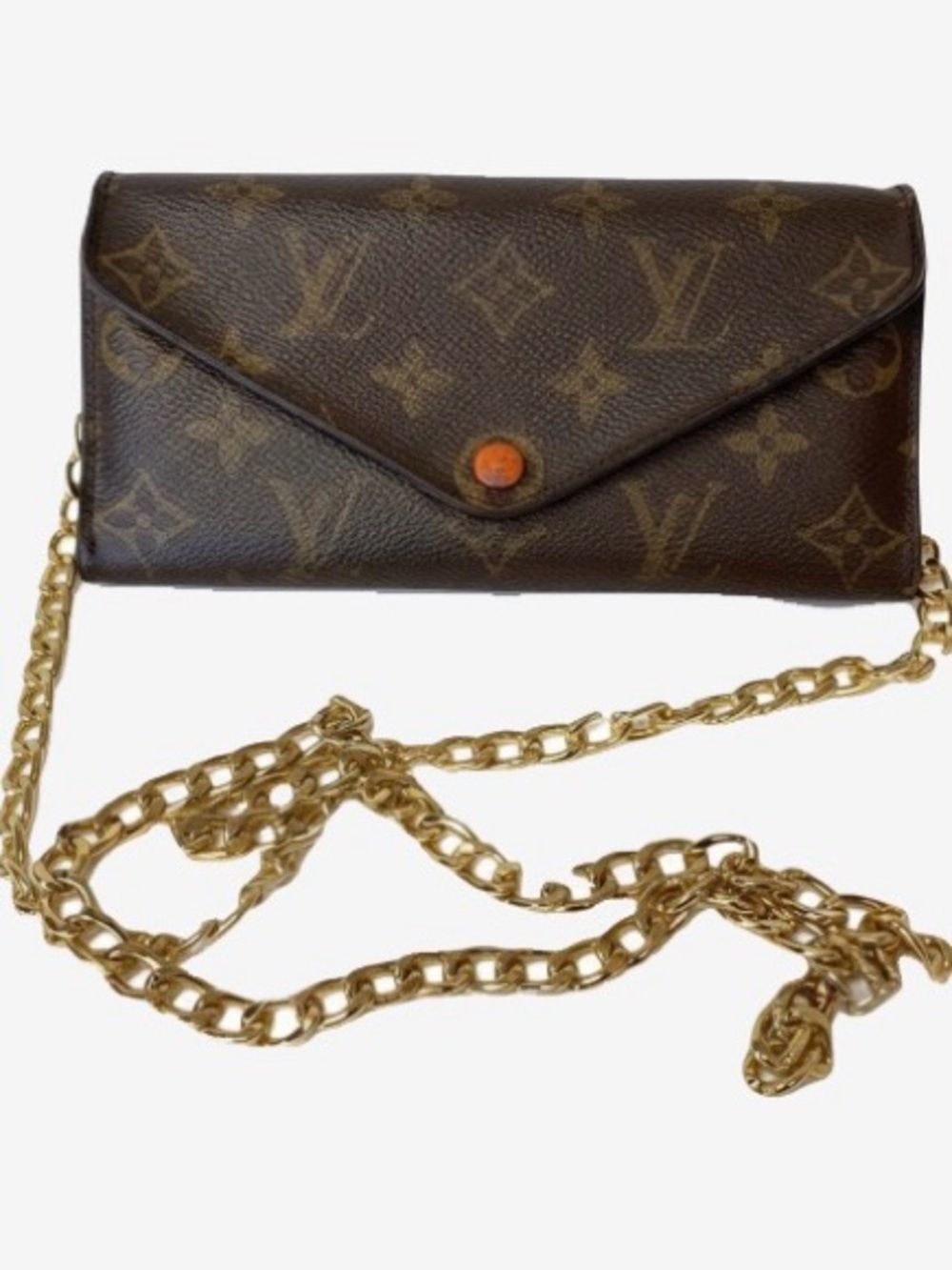 🛍️ Louis Vuitton Authentic Josephine Monogram Canvas Wallet/ On Chain with Box